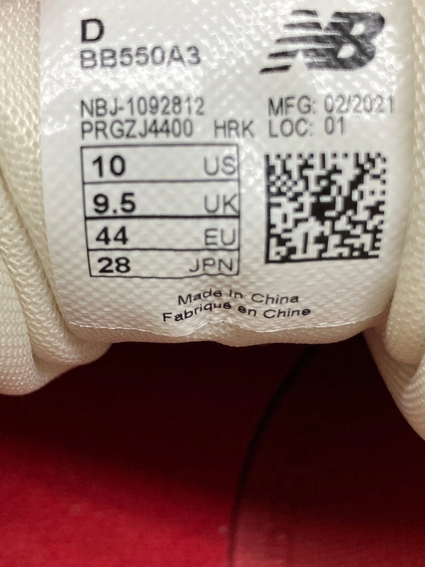 【中古品】【メンズ】 NEW BALANCE ニューバランス × Aime Leon Dore エメ レオン ドレ 別注 コラボ BB550A3 ローカット スニーカー 靴 162-260718-kk-30-hon カラー：OFF WHITE/RED/NAVY 万代Net店