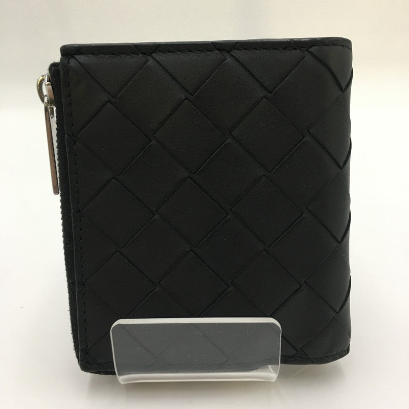 【中古美品】【メンズ】 BOTTEGAVENETA ボッテガヴェネタ イントレチャート 二つ折りファスナーウォレット 775546VCPQ48803 財布 181-250503-kk-01-tei カラー：ブラック 万代Net店
