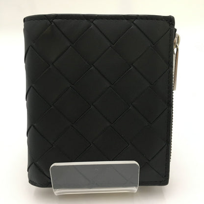 【中古美品】【メンズ】 BOTTEGAVENETA ボッテガヴェネタ イントレチャート 二つ折りファスナーウォレット 775546VCPQ48803 財布 181-250503-kk-01-tei カラー：ブラック 万代Net店