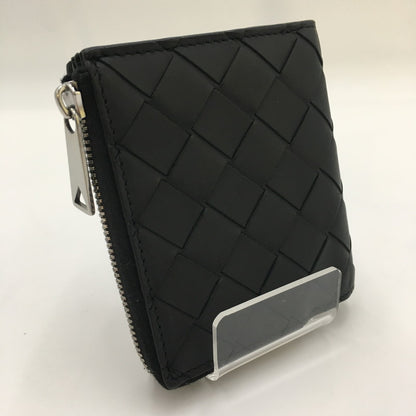 【中古美品】【メンズ】 BOTTEGAVENETA ボッテガヴェネタ イントレチャート 二つ折りファスナーウォレット 775546VCPQ48803 財布 181-250503-kk-01-tei カラー：ブラック 万代Net店