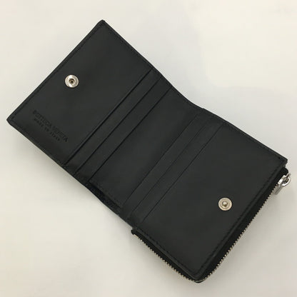 【中古美品】【メンズ】 BOTTEGAVENETA ボッテガヴェネタ イントレチャート 二つ折りファスナーウォレット 775546VCPQ48803 財布 181-250503-kk-01-tei カラー：ブラック 万代Net店