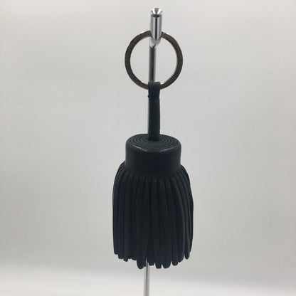【中古品】【メンズ/レディース】 HERMES エルメス CARMEN LEATHER TASSEL CHARM KEY RING カルメン レザー タッセル チャーム キーホルダー アクセサリー 182-250609-KS-10-tei カラー：ブラック 万代Net店