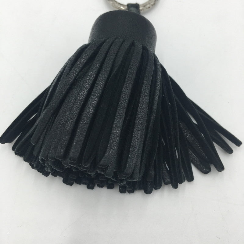 【中古品】【メンズ/レディース】 HERMES エルメス CARMEN LEATHER TASSEL CHARM KEY RING カルメン レザー タッセル チャーム キーホルダー アクセサリー 182-250609-KS-10-tei カラー：ブラック 万代Net店
