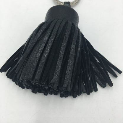 【中古品】【メンズ/レディース】 HERMES エルメス CARMEN LEATHER TASSEL CHARM KEY RING カルメン レザー タッセル チャーム キーホルダー アクセサリー 182-250609-KS-10-tei カラー：ブラック 万代Net店