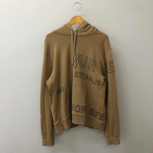 【中古品】【メンズ】 BURBERRY LONDON バーバリー ロンドン HORSEFERRY PRINT OVERSIZE HOODIE 8036177 ホースフェリープリント オーバーサイズ フーディー トップス プルオーバーパーカー 141-250503-kk-04-tei サイズ：L カラー：ブラウン 万代Net店