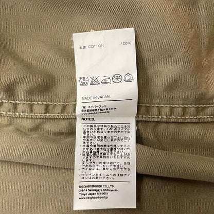 【中古品】【メンズ】 NEIGHBORHOOD ネイバーフッド OFFICER C-SHIRT L/S 151ICNH-SHM01 オフィサー ロングスリーブシャツ 長袖トップス 142-260806-ss-09-tei サイズ：S カラー：ベージュ 万代Net店