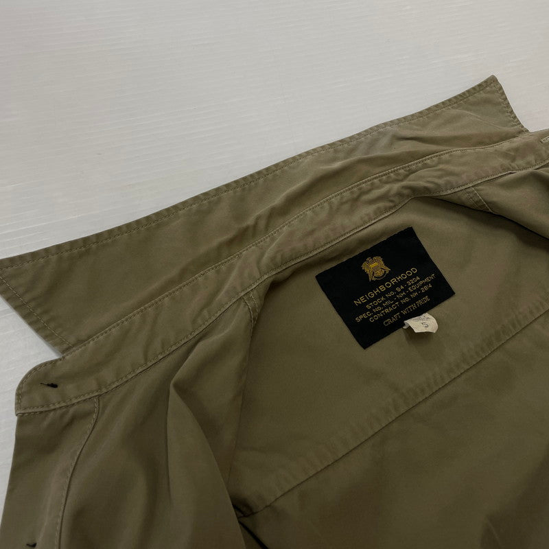 【中古品】【メンズ】 NEIGHBORHOOD ネイバーフッド OFFICER C-SHIRT L/S 151ICNH-SHM01 オフィサー ロングスリーブシャツ 長袖トップス 142-260806-ss-09-tei サイズ：S カラー：ベージュ 万代Net店