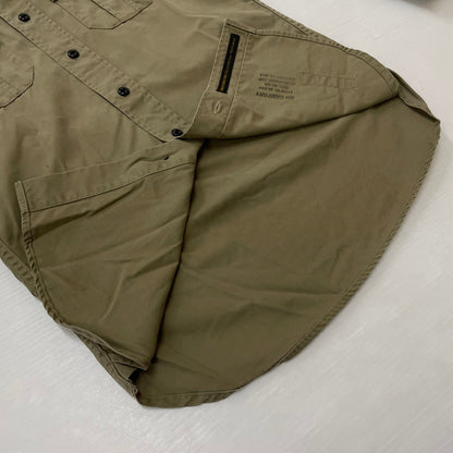 【中古品】【メンズ】 NEIGHBORHOOD ネイバーフッド OFFICER C-SHIRT L/S 151ICNH-SHM01 オフィサー ロングスリーブシャツ 長袖トップス 142-260806-ss-09-tei サイズ：S カラー：ベージュ 万代Net店