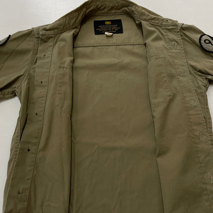 【中古品】【メンズ】 NEIGHBORHOOD ネイバーフッド OFFICER C-SHIRT L/S 151ICNH-SHM01 オフィサー ロングスリーブシャツ 長袖トップス 142-260806-ss-09-tei サイズ：S カラー：ベージュ 万代Net店
