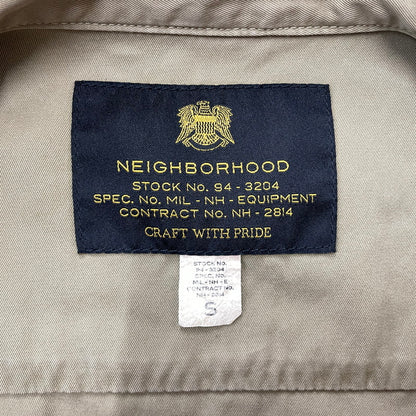 【中古品】【メンズ】 NEIGHBORHOOD ネイバーフッド OFFICER C-SHIRT L/S 151ICNH-SHM01 オフィサー ロングスリーブシャツ 長袖トップス 142-260806-ss-09-tei サイズ：S カラー：ベージュ 万代Net店