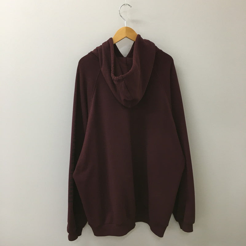 【中古品】【メンズ】 FRED PERRY フレッドペリー × RAF SIMONS ラフシモンズ 別注 コラボ 23SS DRAWSTRING PULLOVER HOODIE SM4214 ドローストリング プルオーバー フーディー トップス パーカー 141-250504-kk-06-tei サイズ：M カラー：ボルドー 万代Net店