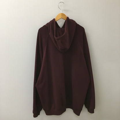 【中古品】【メンズ】 FRED PERRY フレッドペリー × RAF SIMONS ラフシモンズ 別注 コラボ 23SS DRAWSTRING PULLOVER HOODIE SM4214 ドローストリング プルオーバー フーディー トップス パーカー 141-250504-kk-06-tei サイズ：M カラー：ボルドー 万代Net店