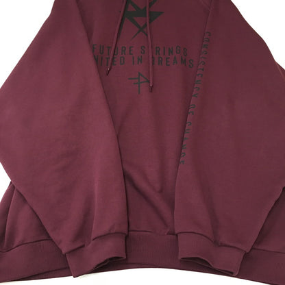【中古品】【メンズ】 FRED PERRY フレッドペリー × RAF SIMONS ラフシモンズ 別注 コラボ 23SS DRAWSTRING PULLOVER HOODIE SM4214 ドローストリング プルオーバー フーディー トップス パーカー 141-250504-kk-06-tei サイズ：M カラー：ボルドー 万代Net店