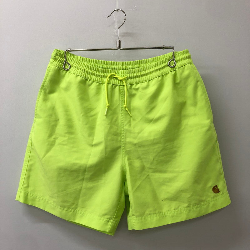 【中古品】【メンズ】 Carhartt WIP カーハート ワークインプログレス CHASE SWIM TRUNKS I026235 チェース スウィム トランクス ボトムス ショートパンツ ハーフパンツ 156-250515-kk-29-tei サイズ：M カラー：LIME GOLD 万代Net店