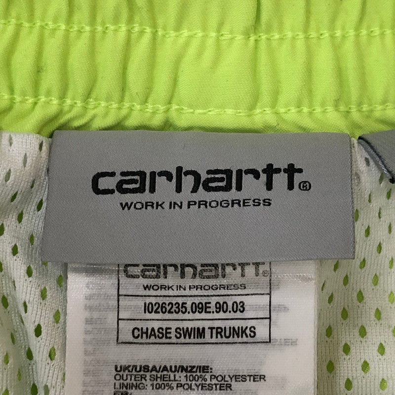 【中古品】【メンズ】 Carhartt WIP カーハート ワークインプログレス CHASE SWIM TRUNKS I026235 チェース スウィム トランクス ボトムス ショートパンツ ハーフパンツ 156-250515-kk-29-tei サイズ：M カラー：LIME GOLD 万代Net店