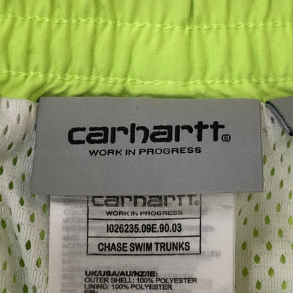 【中古品】【メンズ】 Carhartt WIP カーハート ワークインプログレス CHASE SWIM TRUNKS I026235 チェース スウィム トランクス ボトムス ショートパンツ ハーフパンツ 156-250515-kk-29-tei サイズ：M カラー：LIME GOLD 万代Net店