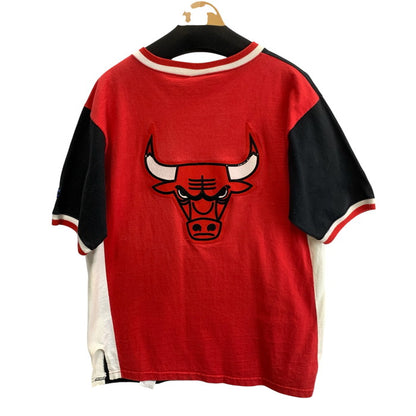 【中古品】【メンズ】 Champion チャンピオン CHICAGO BULLS スウェットTシャツ ブランド 古着 145-260110-gm-13-fuz サイズ：M カラー：レッド 万代Net店