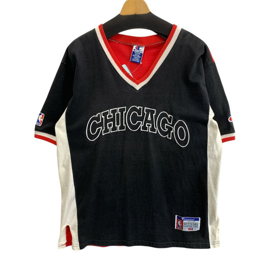 【中古品】【メンズ】 Champion チャンピオン CHICAGO BULLS スウェットTシャツ ブランド 古着 145-260110-gm-13-fuz サイズ：M カラー：レッド 万代Net店