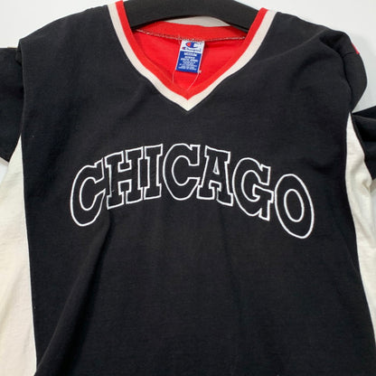 【中古品】【メンズ】 Champion チャンピオン CHICAGO BULLS スウェットTシャツ ブランド 古着 145-260110-gm-13-fuz サイズ：M カラー：レッド 万代Net店