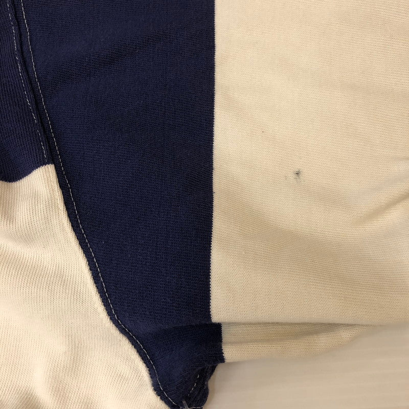 【現状渡し品】【メンズ】 Polo by Ralph Lauren ポロバイラルフローレン BORDER RUGGER SHIRT ボーダー ラガーシャツ トップス 長袖 ラグビーシャツ 147-250506-kk-02-tei サイズ：XL カラー：ホワイト/ネイビー 万代Net店