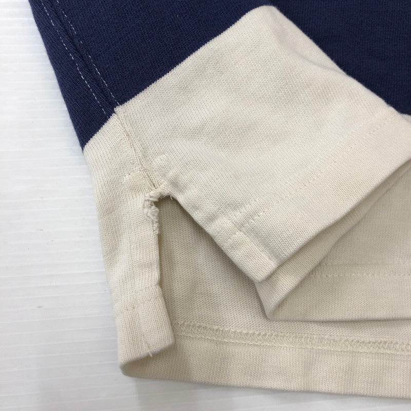 【現状渡し品】【メンズ】 Polo by Ralph Lauren ポロバイラルフローレン BORDER RUGGER SHIRT ボーダー ラガーシャツ トップス 長袖 ラグビーシャツ 147-250506-kk-02-tei サイズ：XL カラー：ホワイト/ネイビー 万代Net店