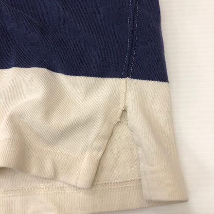 【現状渡し品】【メンズ】 Polo by Ralph Lauren ポロバイラルフローレン BORDER RUGGER SHIRT ボーダー ラガーシャツ トップス 長袖 ラグビーシャツ 147-250506-kk-02-tei サイズ：XL カラー：ホワイト/ネイビー 万代Net店