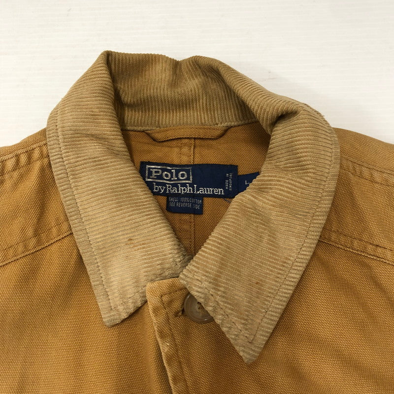 【現状渡し品】【メンズ】 Polo by Ralph Lauren ポロバイラルフローレン 90's HUNTING JACKET 90年代 ハンティングジャケット アウター 147-250505-kk-21-fuz サイズ：L カラー：ベージュ 万代Net店