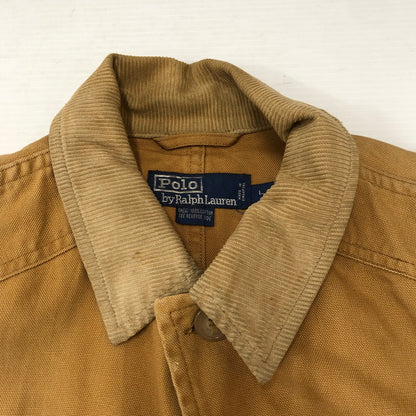 【現状渡し品】【メンズ】 Polo by Ralph Lauren ポロバイラルフローレン 90's HUNTING JACKET 90年代 ハンティングジャケット アウター 147-250505-kk-21-fuz サイズ：L カラー：ベージュ 万代Net店