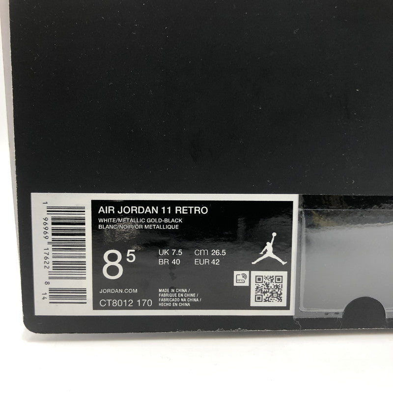 【中古品】【メンズ】 NIKE ナイキ 23AW AIR JORDAN 11 RETRO GRATITUDE CT8012-170 エアジョーダン 11 レトロ グラティテュード スニーカー 靴 160-250716-KS-06-tei カラー：WHITE/METALLIC GOLD-BLACK 万代Net店