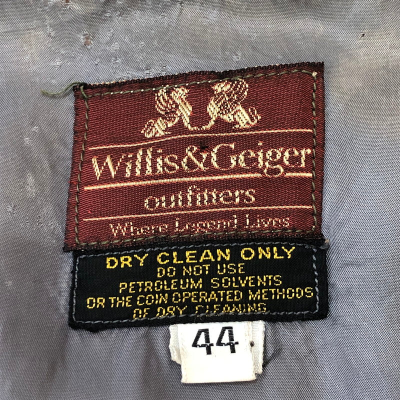 【中古品】【メンズ】 WILLIS＆GEIGER ウイリスアンドガイガー 70's SUEDE LEATHER JACKET VINTAGE 70年代 スエードレザージャケット アウター ヴィンテージ 145-250506-kk-28-tei サイズ：44 カラー：ブラウン 万代Net店