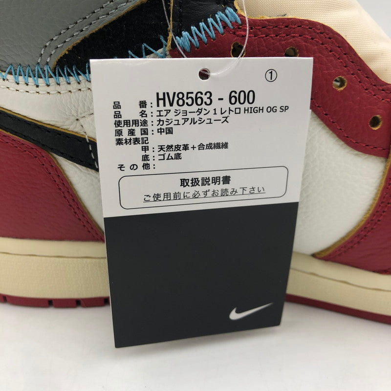 【中古美品】【メンズ】 NIKE ナイキ × UNION ユニオン 別注 コラボ 25SS AIR JORDAN 1 RETRO HIGH OG HV8563-600 エアジョーダン1 レトロ ハイ オリジナル スニーカー 靴 160-250727-KS-07-tei カラー：VARSITY RED 万代Net店
