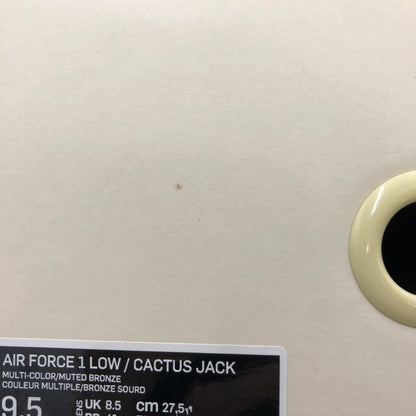 【中古品】【メンズ】 NIKE ナイキ × Travis Scott トラビス・スコット 別注 コラボ AIR FORCE 1 LOW/CACTUS JACK CN2405-900 エアフォース 1 ロー カクタスジャック スニーカー 靴 160-260801-kk-06-hon カラー：MULTI-COLOR/MUTED BRONZE 万代Net店