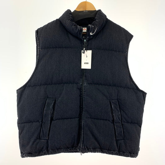 【中古美品】【メンズ】 SUPREME×NIKE 24SS DENIM PUFER VEST シュプリーム ナイキ デニムパファーベスト ダウンベスト 149-251226-nm-10-fuz サイズ：XL カラー：ブラック 万代Net店