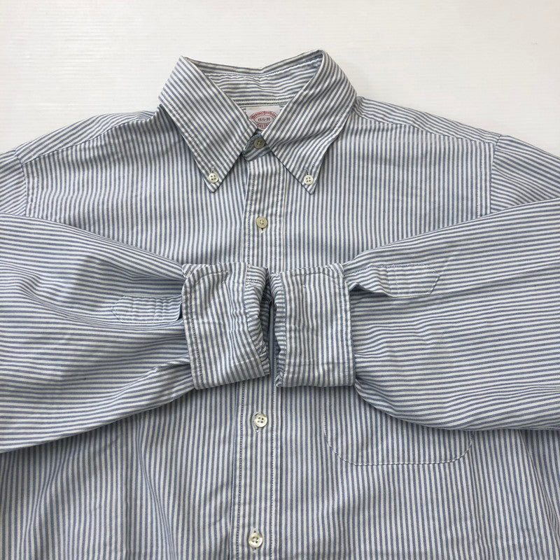 【中古品】【メンズ】 Brooks Brothers ブルックスブラザーズ 90’s B.D L/S SHIRT 90年代 ボタンダウン ロングスリーブ シャツ トップス ストライプ 長袖 145-250519-ks-13-fuz サイズ：15 1/2-31 カラー：ブルー 万代Net店