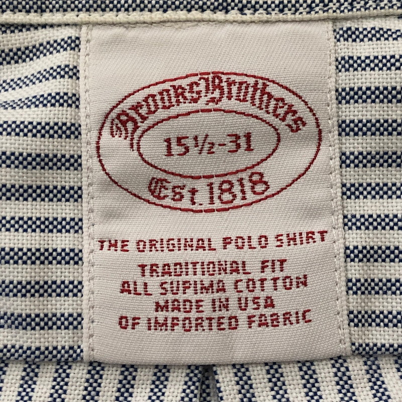 【中古品】【メンズ】 Brooks Brothers ブルックスブラザーズ 90’s B.D L/S SHIRT 90年代 ボタンダウン ロングスリーブ シャツ トップス ストライプ 長袖 145-250519-ks-13-fuz サイズ：15 1/2-31 カラー：ブルー 万代Net店