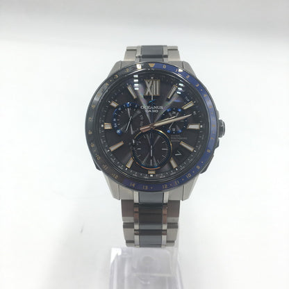 【中古品】【メンズ】 CASIO カシオ OCEANUS OCW-G1200D-1AJF TOUGHSOLAR オシアナス タフソーラー 腕時計 1000本限定モデル 197-250607-kk-07-tei カラー：チタン 万代Net店