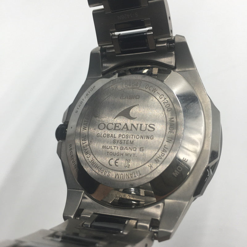 【中古品】【メンズ】 CASIO カシオ OCEANUS OCW-G1200D-1AJF TOUGHSOLAR オシアナス タフソーラー 腕時計 1000本限定モデル 197-250607-kk-07-tei カラー：チタン 万代Net店