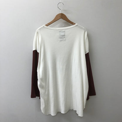 【中古品】【メンズ】 BOWWOW バウワウ WONDER LAND BB CS ワンダーランド ベースボールカットソー トップス ラグラン Tシャツ 長袖 140-250515-kk-35-fuz サイズ：XL カラー：ホワイト/ボルドー 万代Net店