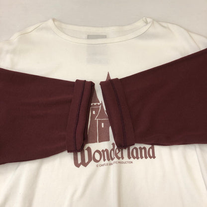 【中古品】【メンズ】 BOWWOW バウワウ WONDER LAND BB CS ワンダーランド ベースボールカットソー トップス ラグラン Tシャツ 長袖 140-250515-kk-35-fuz サイズ：XL カラー：ホワイト/ボルドー 万代Net店