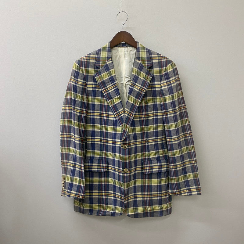 【中古品】【メンズ】 POLO UNIVERSTY by RALPH LAUREN ポロユニバーシティー バイ ラルフローレン 2B CHECK TAILORED JACKET 2B チェック テーラードジャケット トップス 147-250512-KS-24-tei カラー：ネイビー 万代Net店