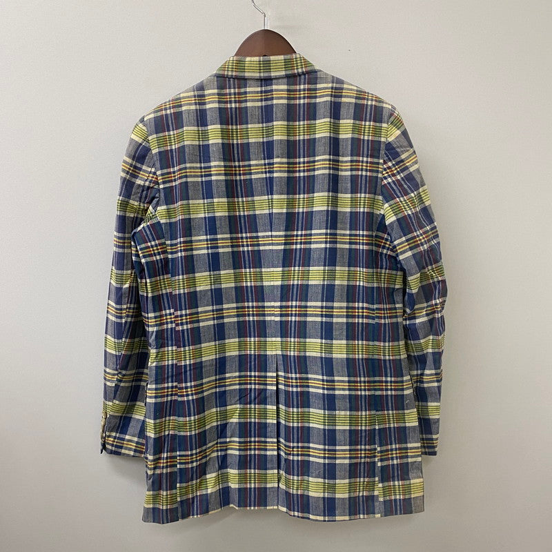 【中古品】【メンズ】 POLO UNIVERSTY by RALPH LAUREN ポロユニバーシティー バイ ラルフローレン 2B CHECK TAILORED JACKET 2B チェック テーラードジャケット トップス 147-250512-KS-24-tei カラー：ネイビー 万代Net店