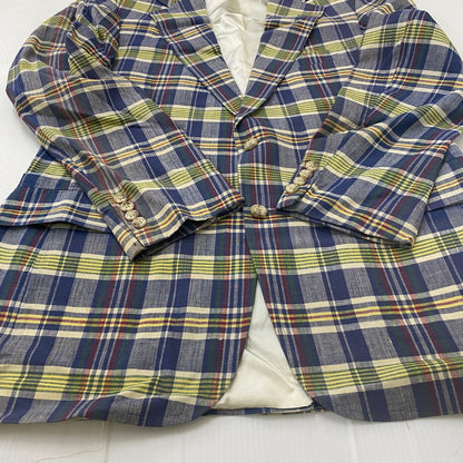 【中古品】【メンズ】 POLO UNIVERSTY by RALPH LAUREN ポロユニバーシティー バイ ラルフローレン 2B CHECK TAILORED JACKET 2B チェック テーラードジャケット トップス 147-250512-KS-24-tei カラー：ネイビー 万代Net店