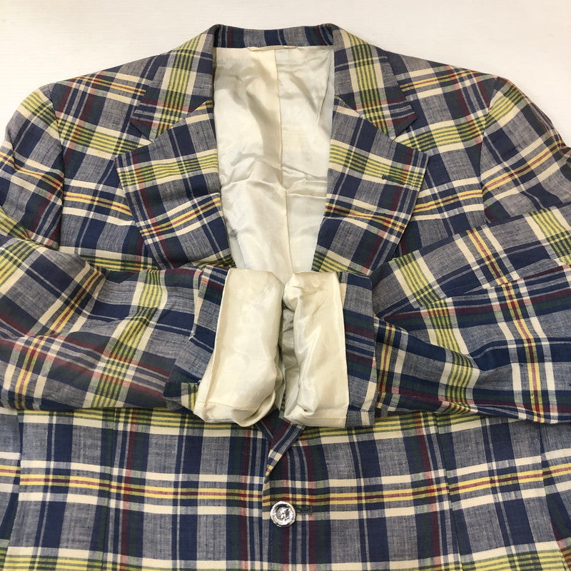 【中古品】【メンズ】 POLO UNIVERSTY by RALPH LAUREN ポロユニバーシティー バイ ラルフローレン 2B CHECK TAILORED JACKET 2B チェック テーラードジャケット トップス 147-250512-KS-24-tei カラー：ネイビー 万代Net店