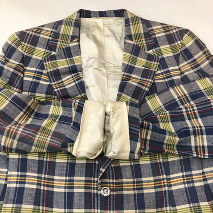 【中古品】【メンズ】 POLO UNIVERSTY by RALPH LAUREN ポロユニバーシティー バイ ラルフローレン 2B CHECK TAILORED JACKET 2B チェック テーラードジャケット トップス 147-250512-KS-24-tei カラー：ネイビー 万代Net店