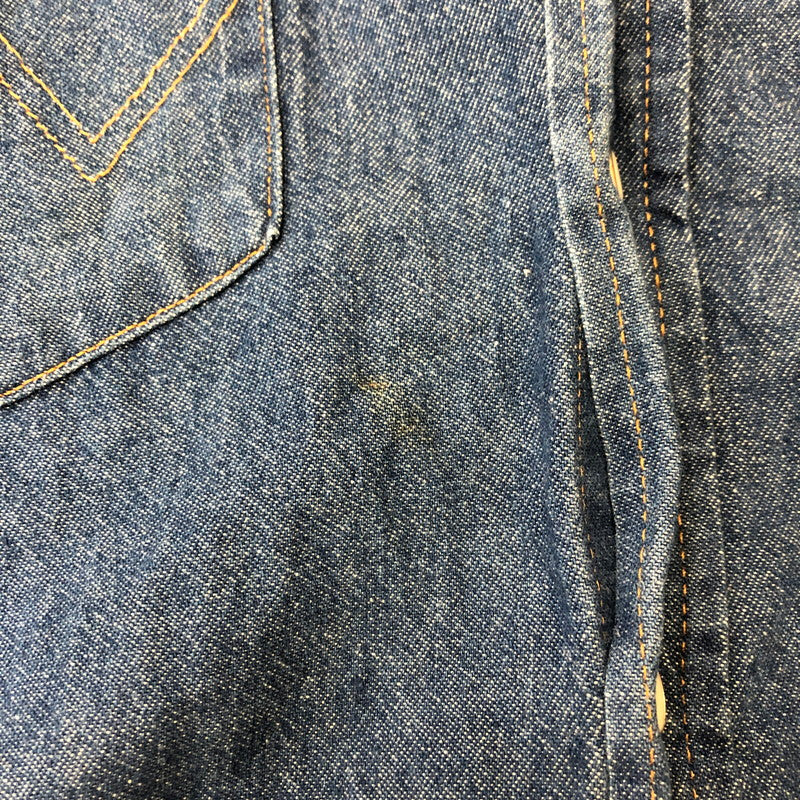【現状渡し品】【メンズ】 Wrangler ラングラー L/S DENIM WESTERN SHIRT 70127MW ロングスリーブ デニム ウエスタンシャツ 長袖 トップス 145-250512-KS-10-tei サイズ：16 1/2 - 34 カラー：インディゴ 万代Net店