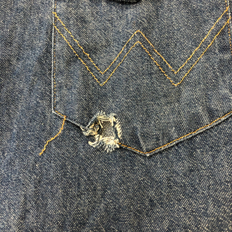 【現状渡し品】【メンズ】 Wrangler ラングラー L/S DENIM WESTERN SHIRT 70127MW ロングスリーブ デニム ウエスタンシャツ 長袖 トップス 145-250512-KS-10-tei サイズ：16 1/2 - 34 カラー：インディゴ 万代Net店