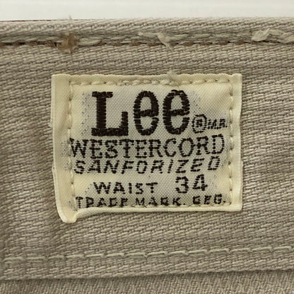 【中古品】【メンズ】 Lee リー Lot.1250 WESTERCORD PANTS ウエスターコードパンツ ボトムス 復刻 156-250518-kk-24-tei サイズ：34 カラー：グレーアイボリー 万代Net店
