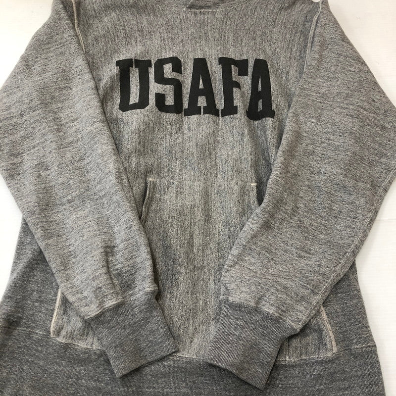 【中古品】【メンズ】 Buzz Rickson's バズリクソンズ × BEAMS ビームス 別注 コラボ 21AW U.S.AIR FORCE ACADEMY REVERSE SWEAT PARKA アメリカ空軍学校 リバースウェット パーカー トップス プルオーバーフーディー 145-250512-ks-20-fuz サイズ：L カラー：ライトグレー 万代Net店