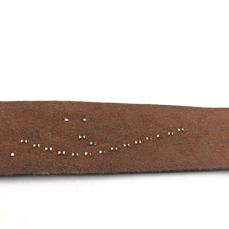 【中古品】【メンズ】 RockMount ロックマウント LEATHER STUDS BELT USA製 レザー スタッズベルト アクセサリー 服飾雑貨 205-250612-kk-07-tei サイズ：36 カラー：ブラック 万代Net店