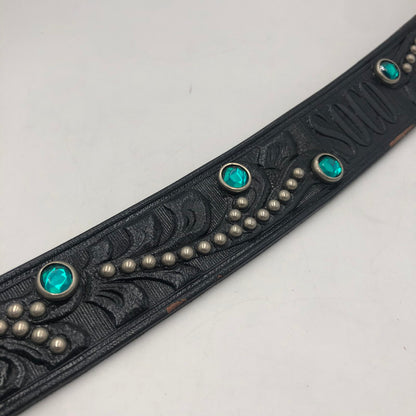 【中古品】【メンズ】 RockMount ロックマウント LEATHER STUDS BELT USA製 レザー スタッズベルト アクセサリー 服飾雑貨 205-250612-kk-07-tei サイズ：36 カラー：ブラック 万代Net店